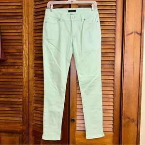 EUC WHBM Divinity light green mint skimmer stretch jeans, 4